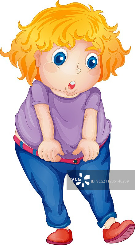 肥胖的女孩图片素材