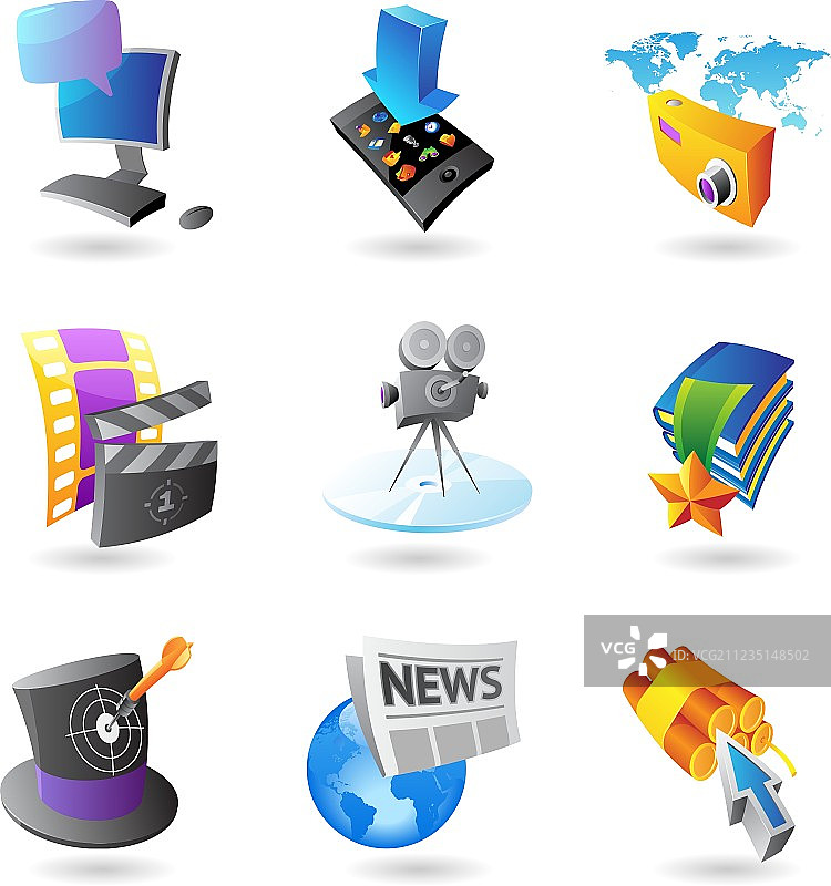媒体图标图片素材
