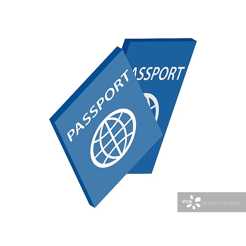 护照图标等距3D风格图片素材