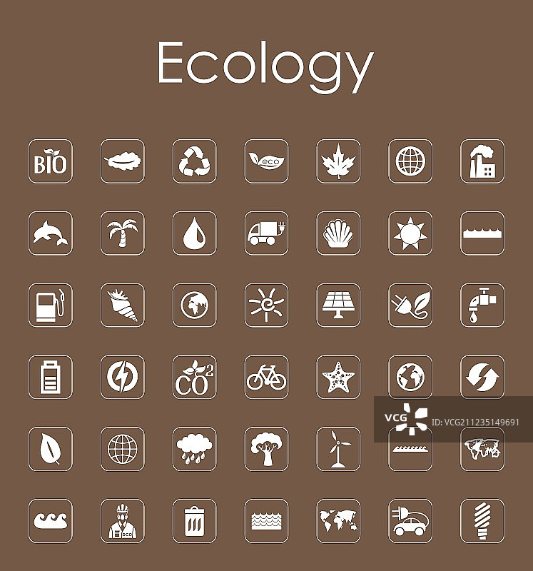 生态简约图标套装图片素材