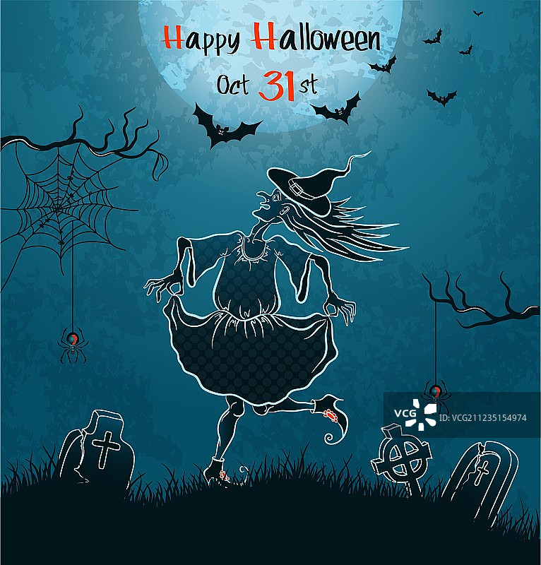 在墓地跳舞的女巫图片素材