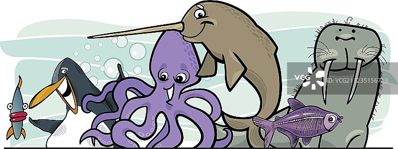卡通海洋生物动物图片素材