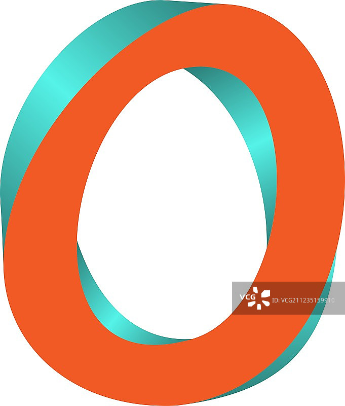 扭曲的字母O标志图标设计模板元素图片素材