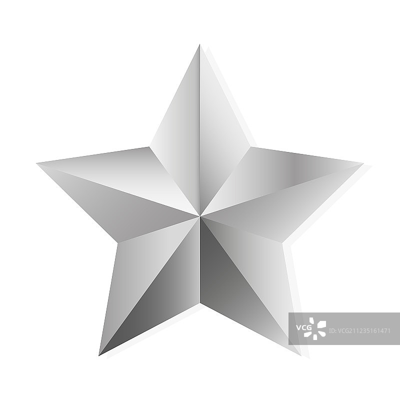 银色星星孤立元素图片素材