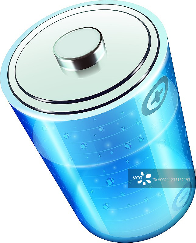 蓝色电池图标图片素材