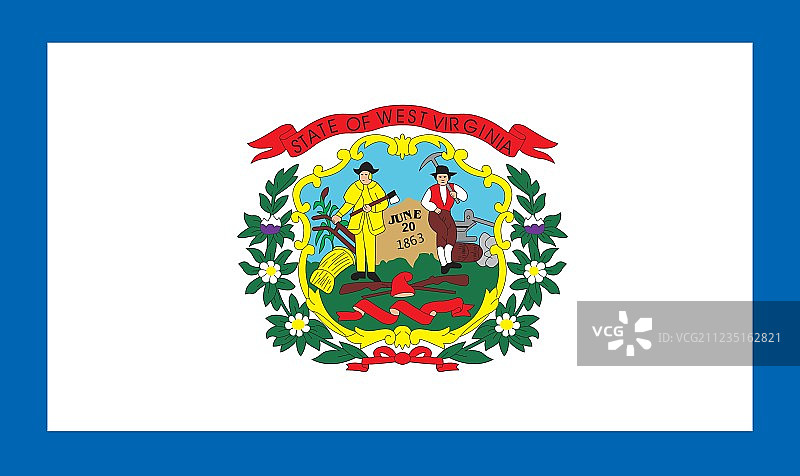 西弗吉尼亚州旗图片素材