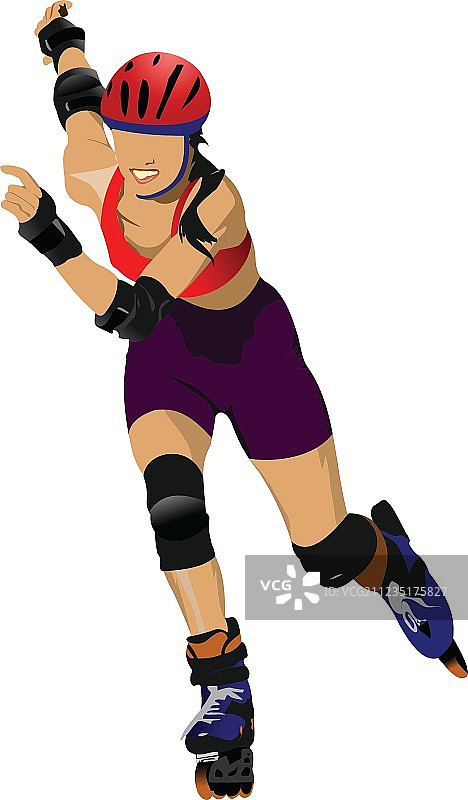 轮滑女孩图片素材