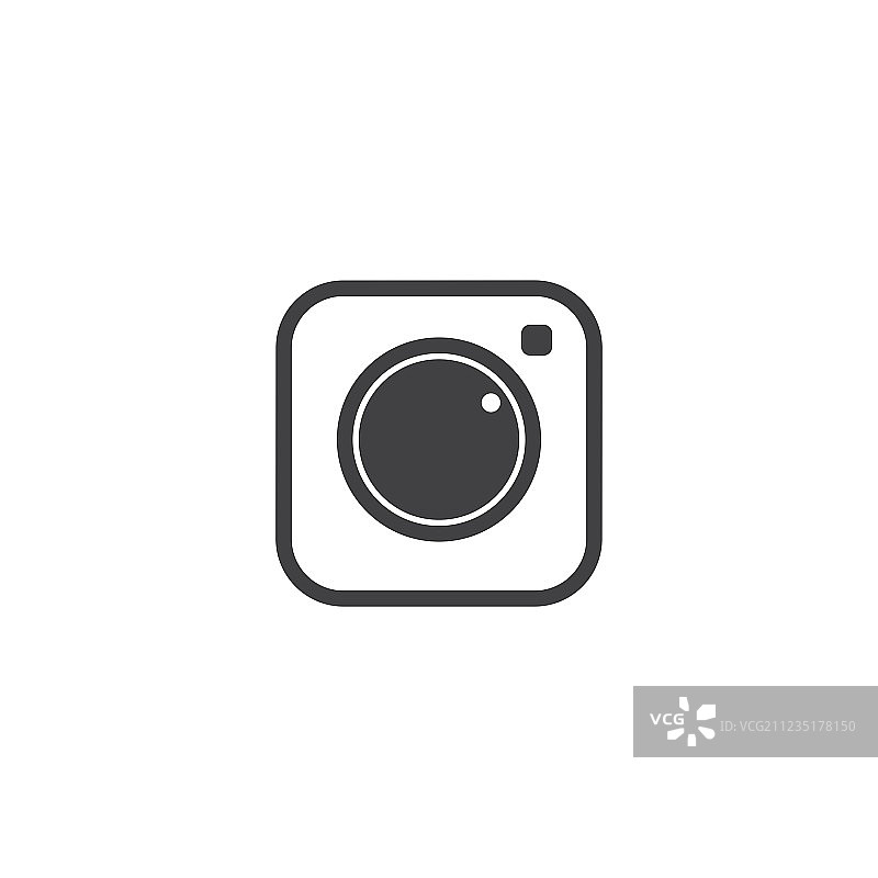 社交媒体图标：照片相机Instagram图标图片素材