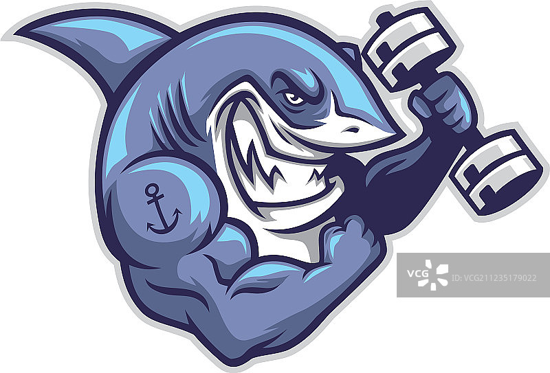 肌肉鲨鱼图片素材