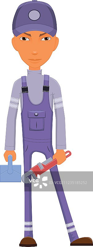 卡通水管工图片素材