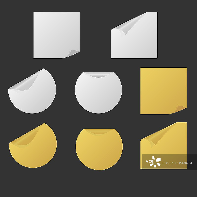 纸质贴纸套装图片素材