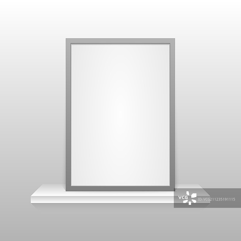 书架上的相框Eps 10图片素材