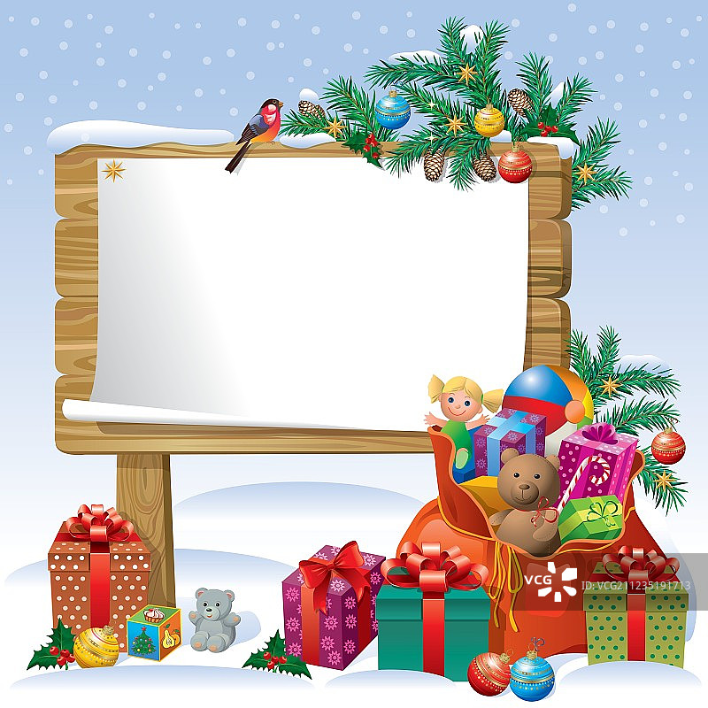圣诞节木制标牌图片素材