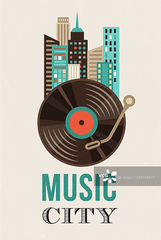音乐与城市景观背景图片素材