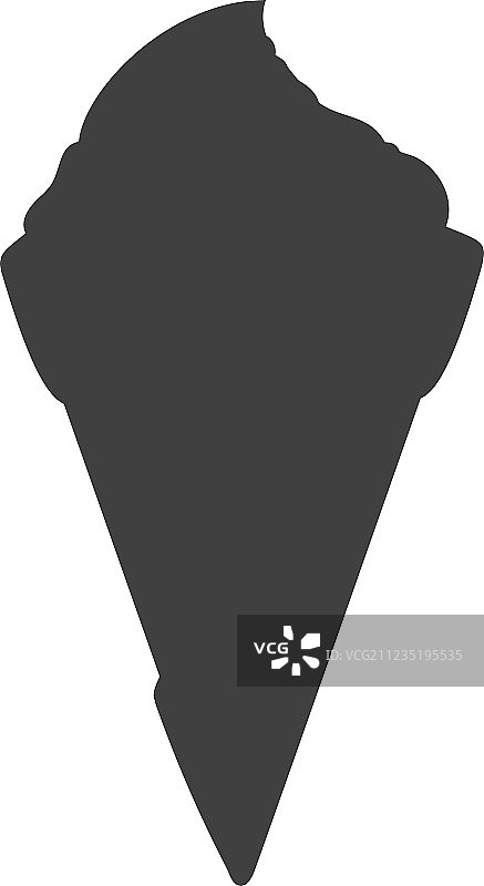 冰淇淋轮廓锥形图标，甜点图片素材