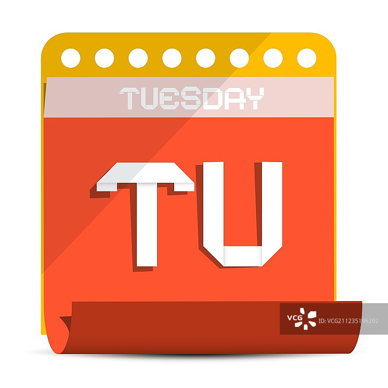 星期二纸质日历图片素材