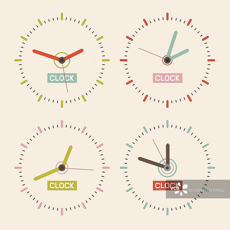 抽象复古时钟合集图片素材