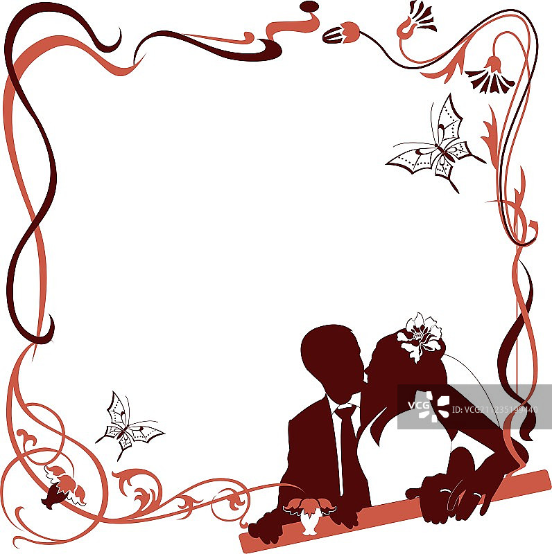 婚礼情侣邀请函图片素材