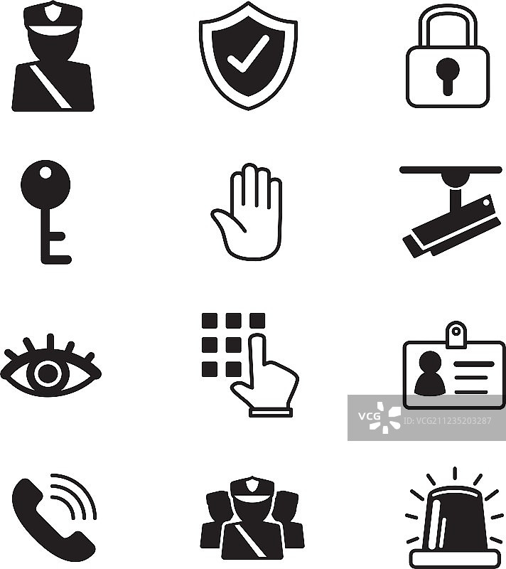 安全图标集图片素材