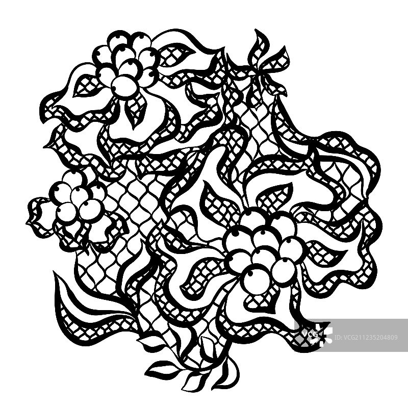 复古花卉蕾丝装饰背景图片素材