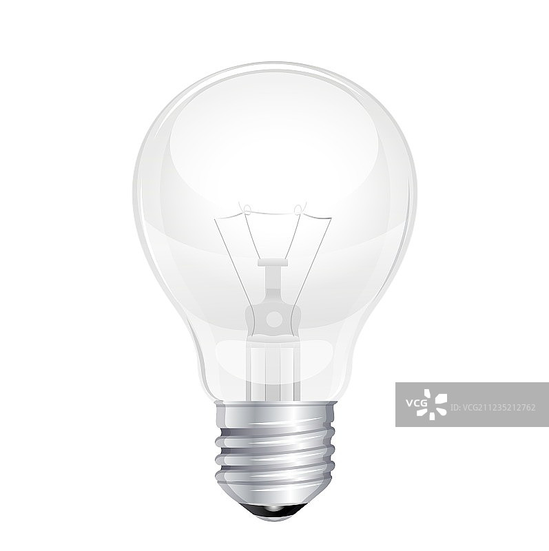 白色背景上的灯泡图片素材