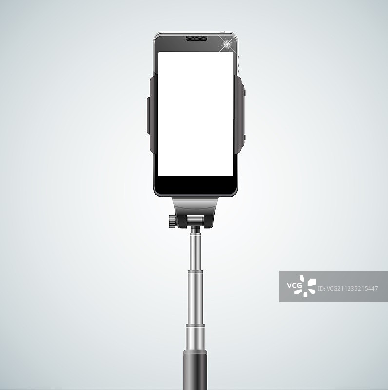 自拍杆正面照图片素材