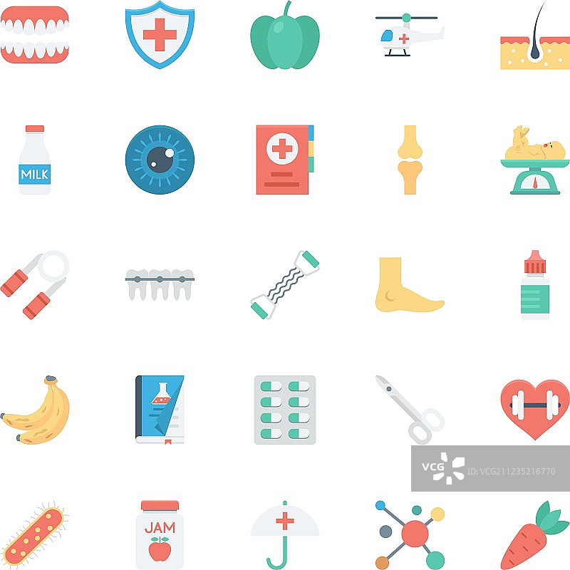 医疗健康彩色图标5图片素材