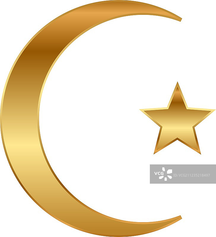 星星和新月图案图片素材