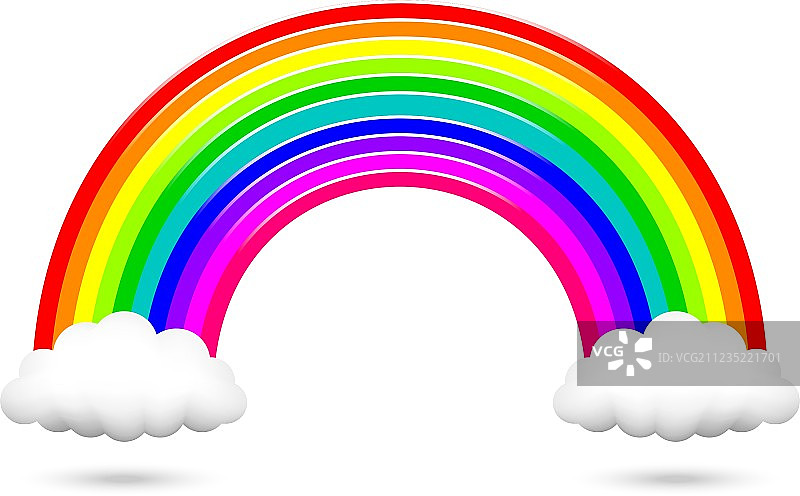 绚丽的彩虹和云朵图片素材