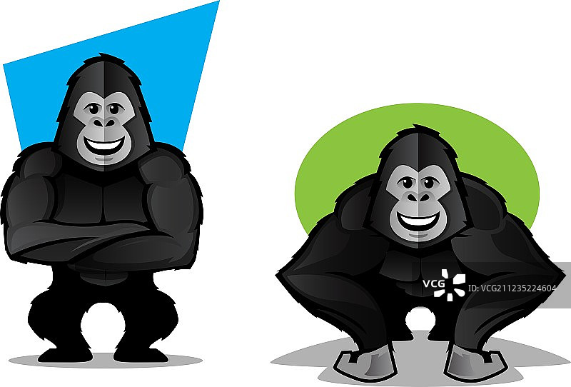 大猩猩字符集图片素材