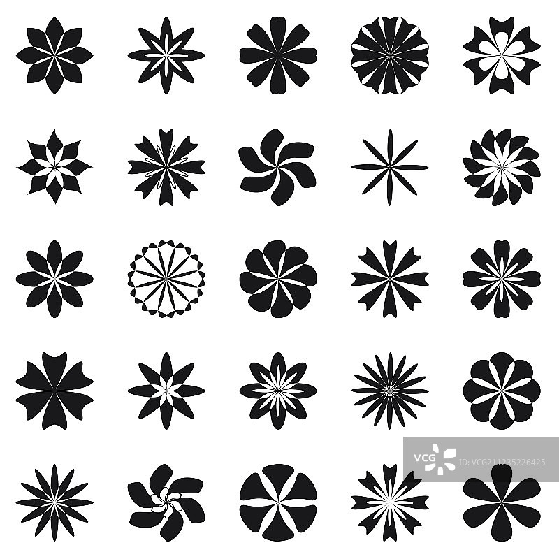 花卉符号合集图片素材