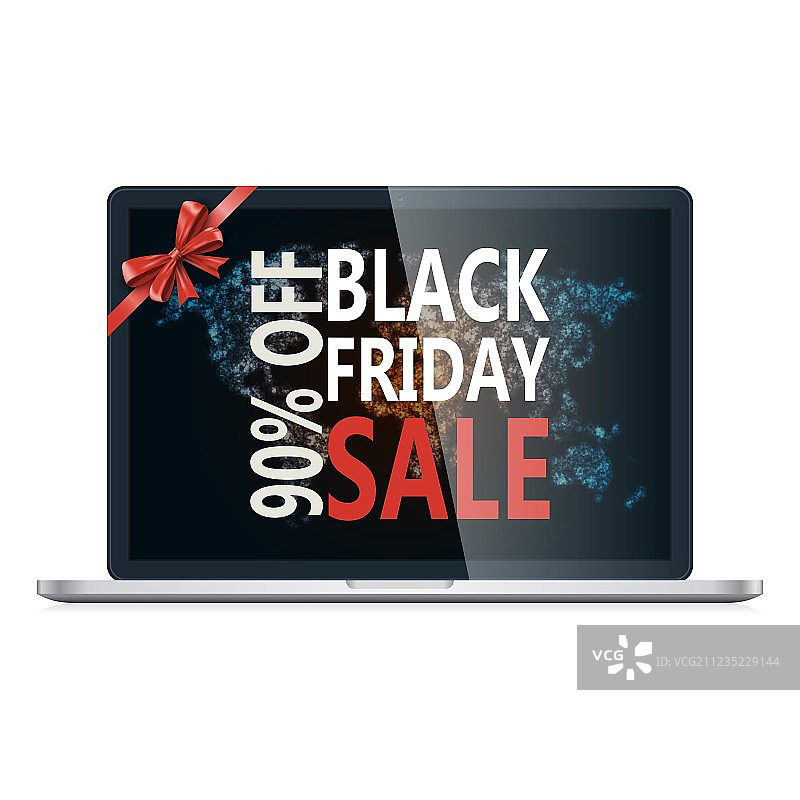 逼真的黑色星期五促销标题图片素材