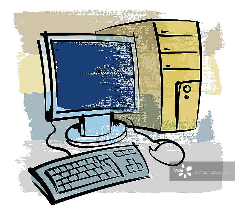 手绘电脑图片素材