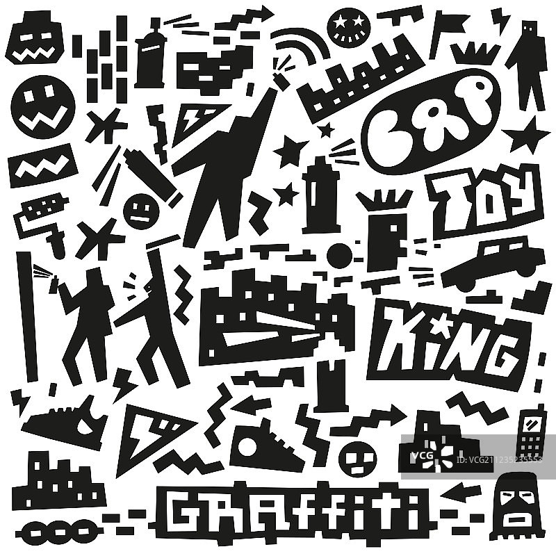 涂鸦喷绘图案图片素材