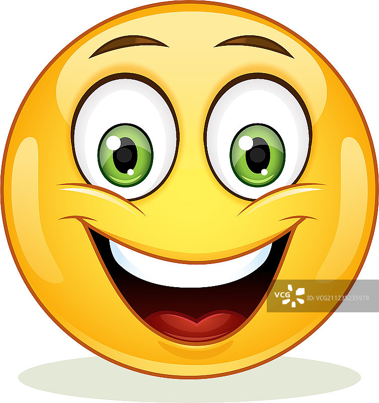 露出大牙齿的表情符号图片素材