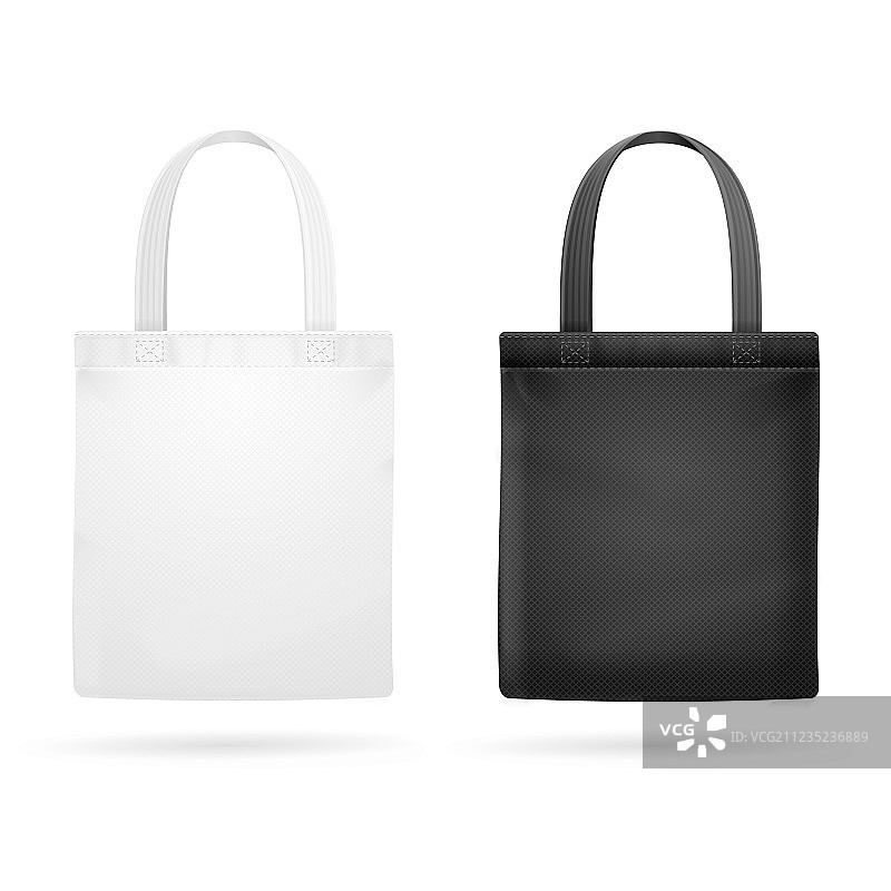 黑白帆布手提袋图片素材