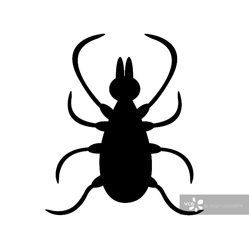 蜱虫昆虫轮廓形状：螨虫，大鹿蜱图片素材