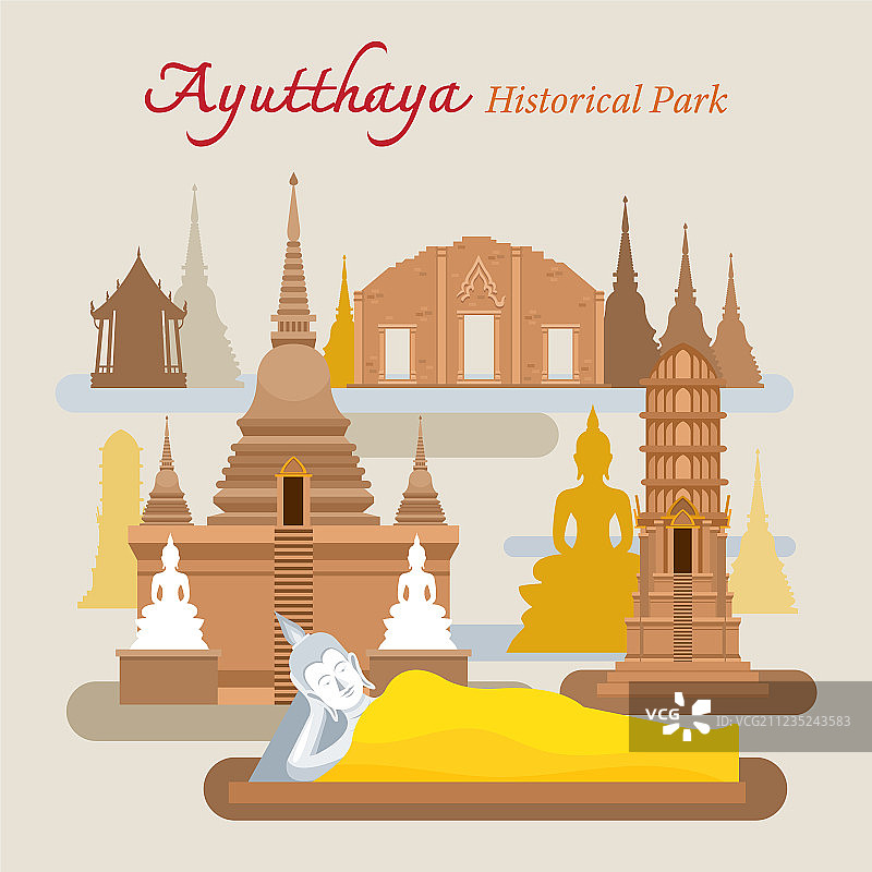 泰国阿瑜陀耶历史公园图片素材