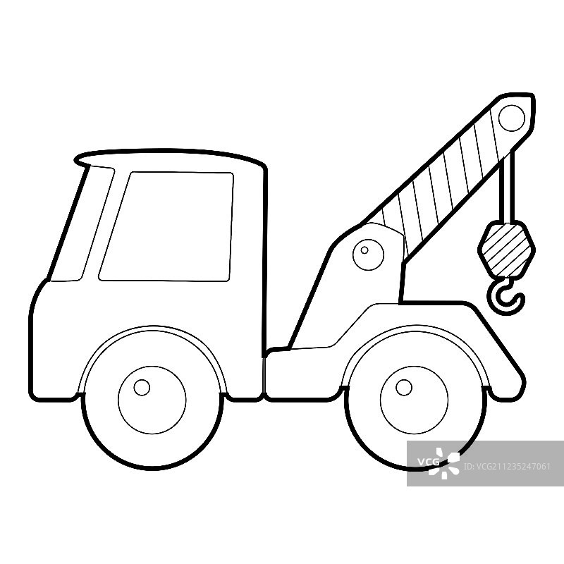 汽车拖车图标2.5D风格图片素材