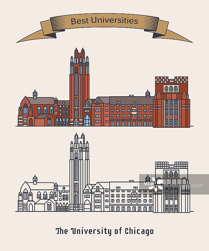 芝加哥大学外墙外观图片素材
