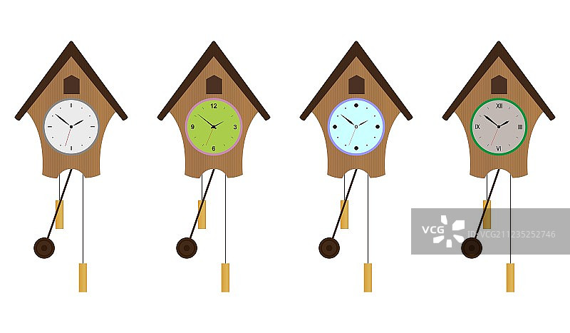 布谷鸟钟套装图片素材