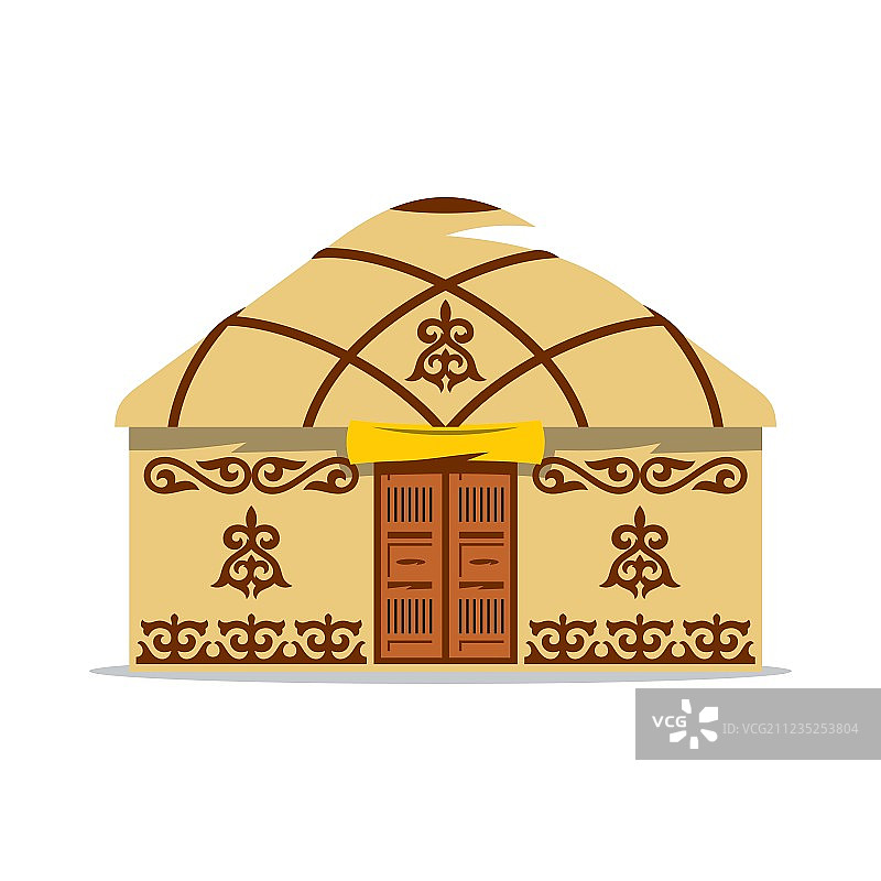 亚洲蒙古包卡通房子图片素材
