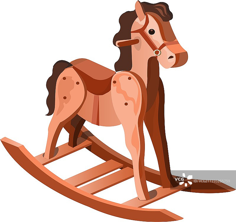 儿童玩具木制摇马图片素材