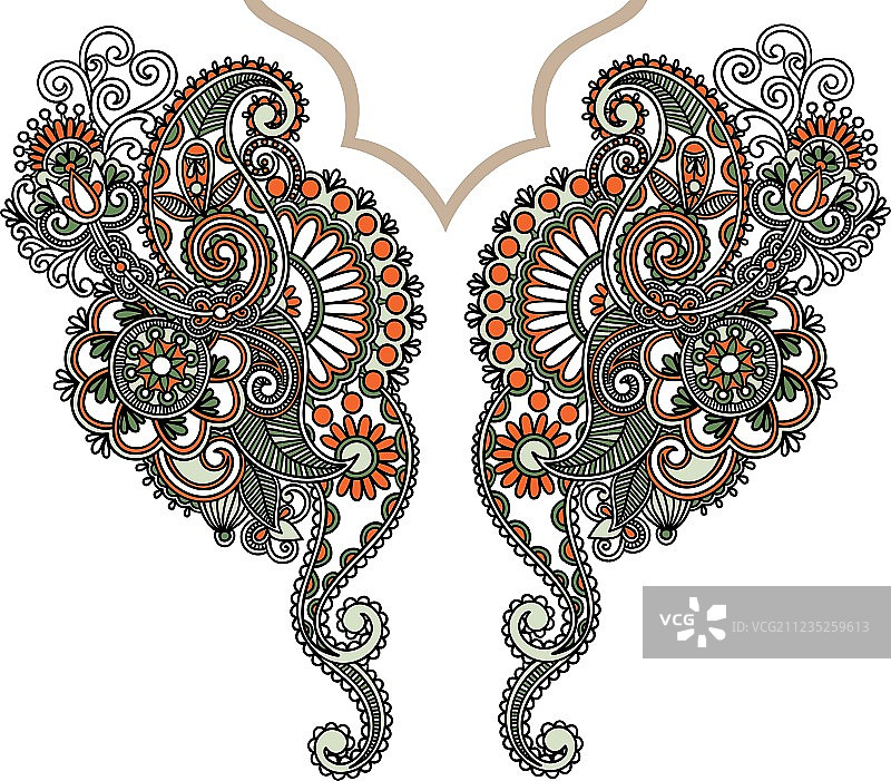 领口刺绣时尚图片素材