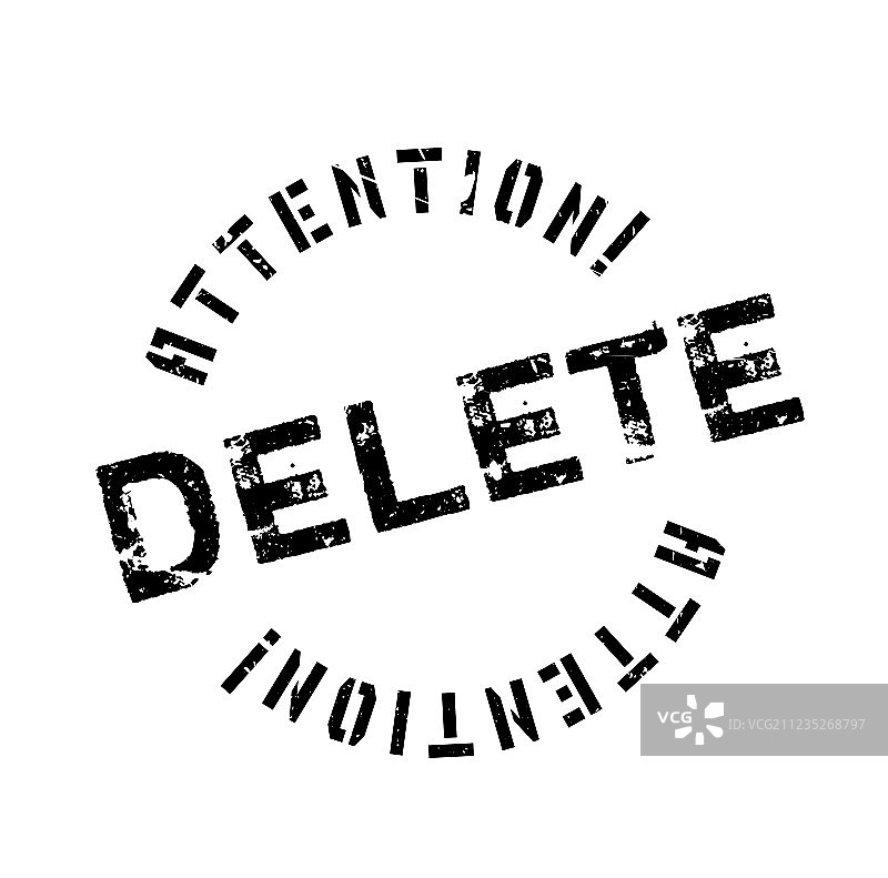 删除橡胶图章图片素材