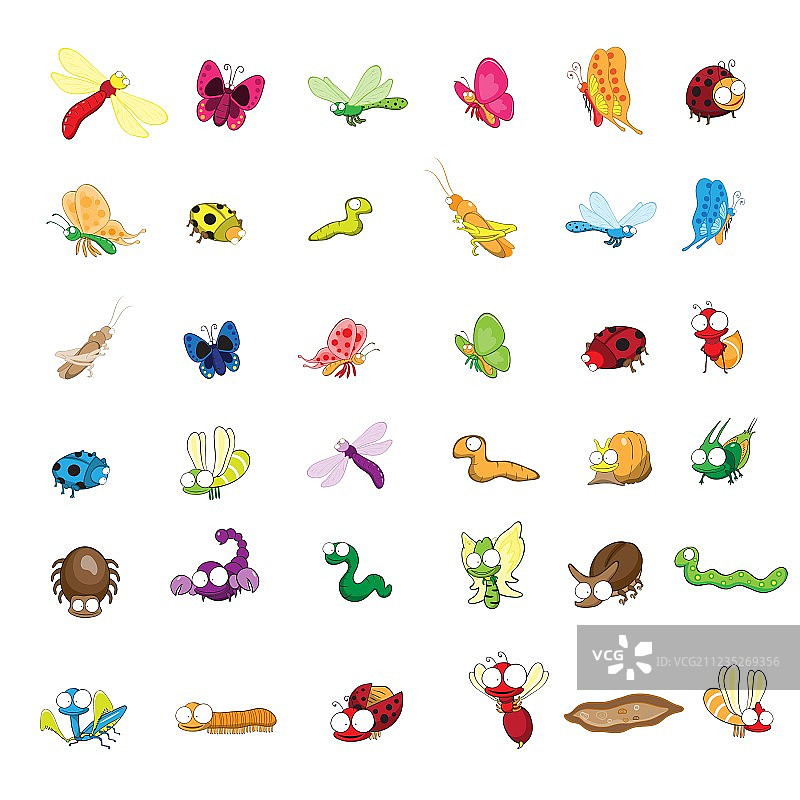 昆虫卡通图片素材