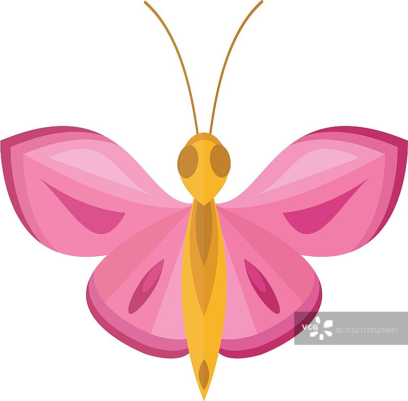 彩色粉色卡通蝴蝶图片素材
