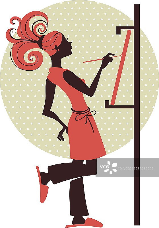 女艺术家轮廓图片素材