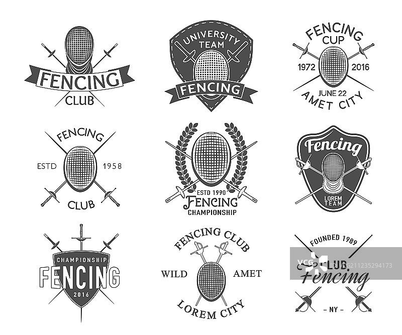 击剑图标集图片素材
