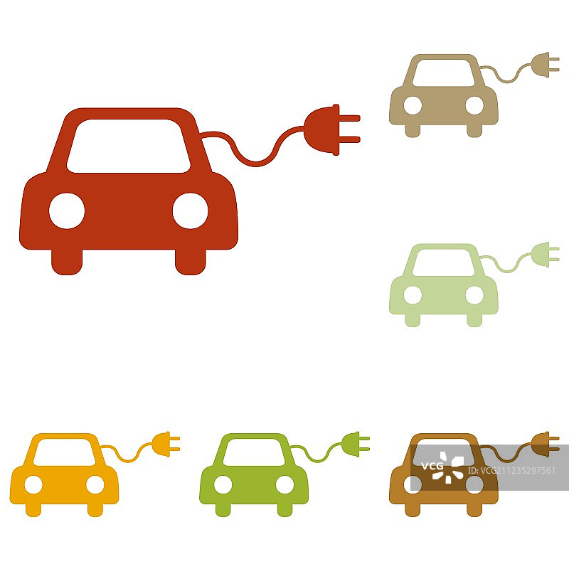 环保电动汽车标志图片素材
